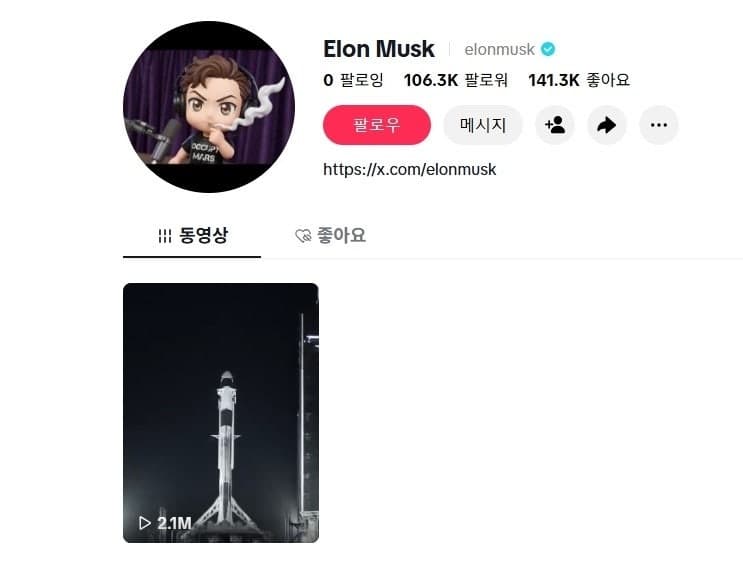 틱톡·인스타에 머스크 인증 계정 개설, '스페이스X' 띄우기인가?