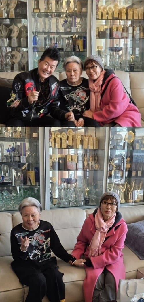 하춘화, 치매 투병 '옥경이'에 거금 전달…태진아와 50년 우정