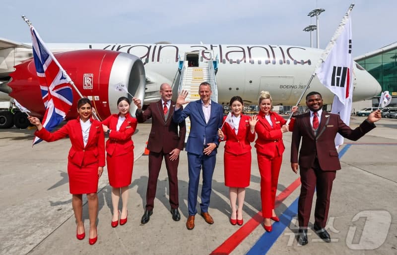 버진애틀랜틱, '인천-런던' 직항 노선 취항 기념 한국 도착