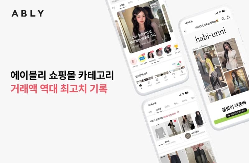에이블리 "3월 쇼핑몰 거래액 역대 최고…겨울 성수기 경신"