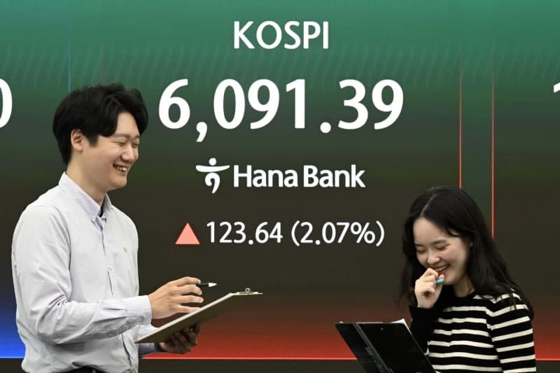 외인·기관 쌍끌이 매수에 코스피 6090선 마감…코스닥 바이오도 강세