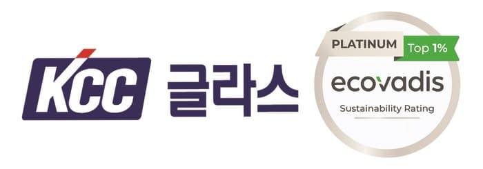 KCC글라스, 에코바디스 '플래티넘' 획득…글로벌 ESG 상위 1% 입증