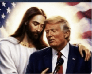 트럼프, 이번엔 예수 품에 안겨…"급진 좌파는 싫어하겠지만 난 괜찮아"