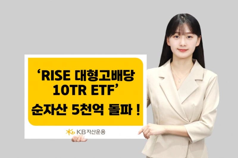 KB운용 'RISE 대형고배당10TR ETF' 순자산 5천억 돌파, 대형주 효과