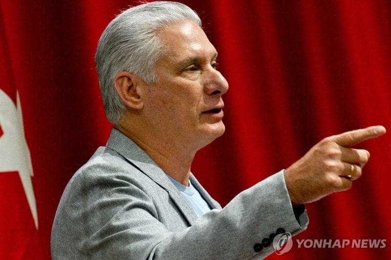 쿠바 대통령 "전쟁 원치 않지만 미국 침략 시 격퇴할 것"…"우린 실패국 아니다"
