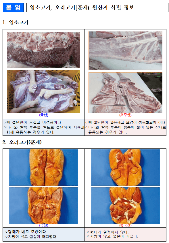 봄철 보양식 '원산지 둔갑' 잡는다…염소·오리고기 집중 단속