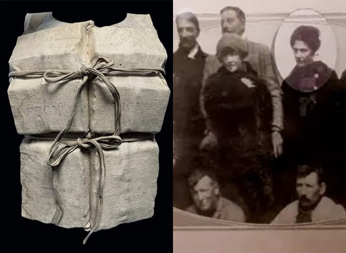 타이타닉 1등석 생존자 구명조끼, 예상가 두 배 '13억'에 낙찰