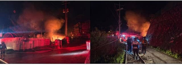 양주 가구공장 화재, 인근 공장 5개 동 전소…4시간 40분 만에 진화