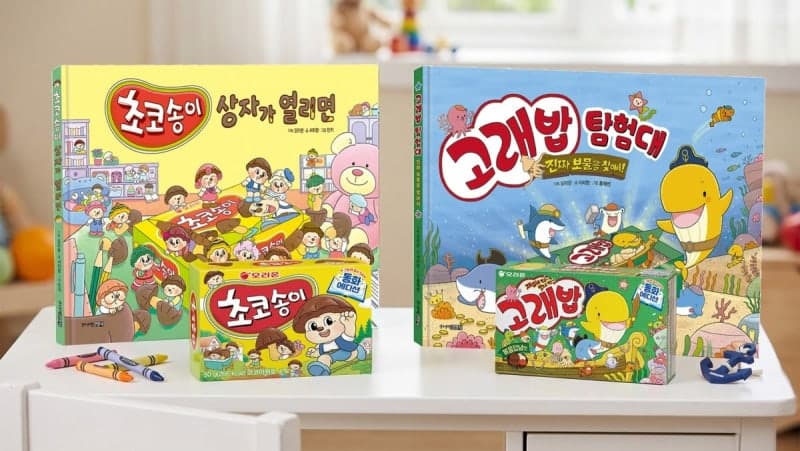 오리온, '초코송이·고래밥' 동화책 주인공으로 변신한 한정판 에디션 출시
