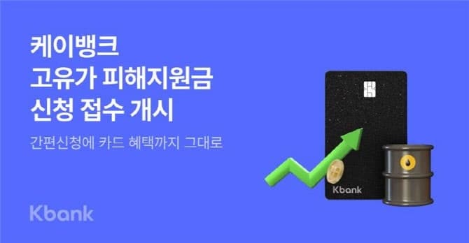 "터치 몇 번에 최대 60만원"…케이뱅크, 27일부터 '고유가 피해지원금' 간편 신청 접수