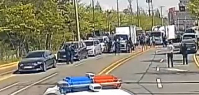 '조합원 사망' CCTV 공개되자…경찰·노조 책임 공방 격화