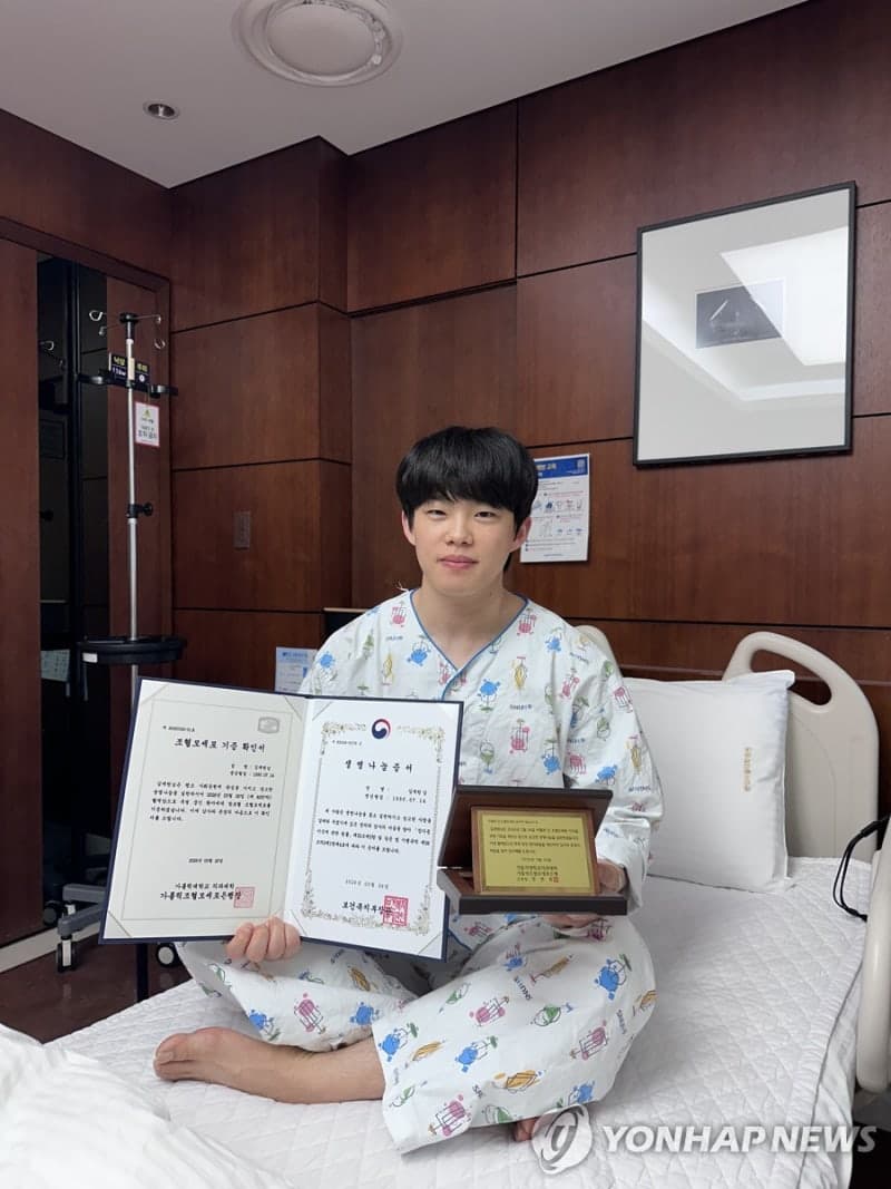 세종경찰청 김재원 경장, 생면부지 10대 혈액암 환자에 '조혈모세포' 기증