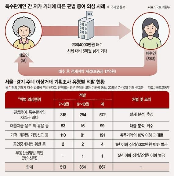 서울·경기 주택 위법 의심거래 746건 적발…“법인 돈 67억 차입”