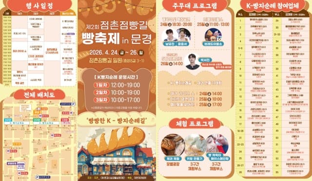 전국 '빵덕후' 모여라…문경 점촌점빵길, 24일부터 3일간 빵 축제 개최