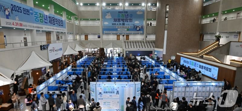 "재취업 꿈 이룬다" 인천시, 28일 중장년 일자리 박람회 개최…300명 채용 기회