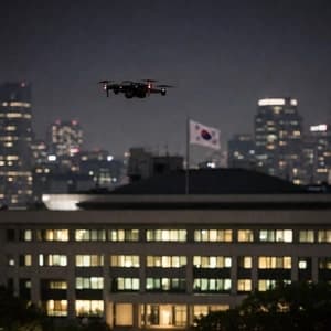 한밤중 해수부 부산청사 일대 '정체불명 드론' 10분 비행 후 사라져…경찰 수사