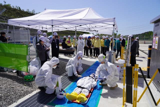 원안위원장, 경주 방폐장 표층처분시설 현장 점검 및 첫 방재훈련 실시