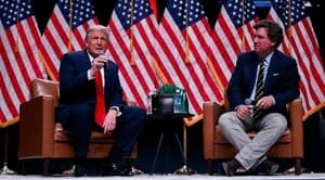 “트럼프는 네오콘의 노예” 터커 칼슨, 이란전으로 '마가동맹' 분열…10년 우정 깨졌다