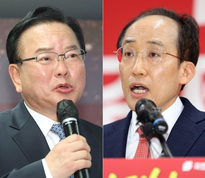 김부겸 "민생" vs 추경호 "보수 단일대오"…대구시장 선거 레이스 본격화