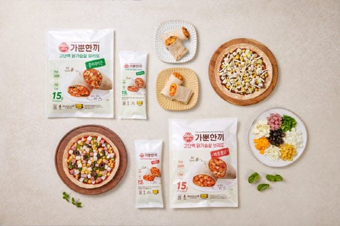 오뚜기, 단백질 15g '가뿐한끼 고단백 닭가슴살 브리또' 2종 출시