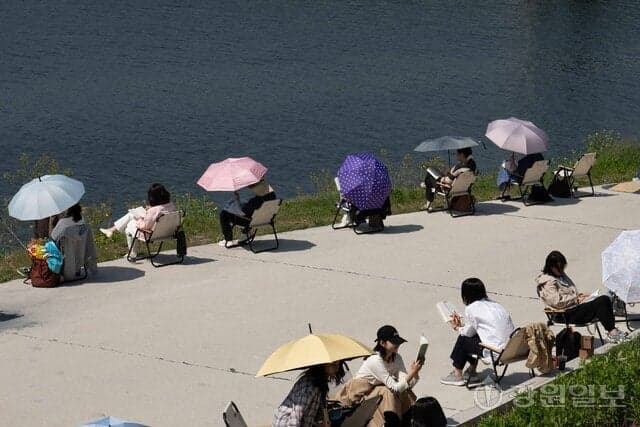 '힙한 독서' 통했다…춘천 공지천 '리딩파티' MZ세대 소리없는 열광의 도가니