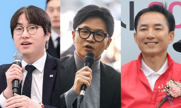 부산 북갑 여론조사, 하정우 35.5%·한동훈 28.5%·박민식 26.0%..."韓·朴 단일화는?"