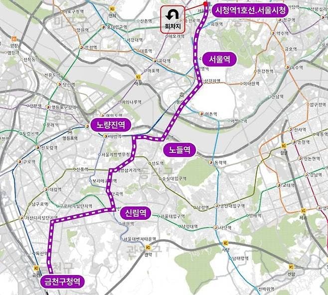 새벽 자율주행버스 '금천~시청' A504 노선 29일 개통, 서울 동서남북 연결