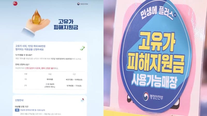 고유가 피해지원금 1차 지급 시작, 취약계층 우선 지원