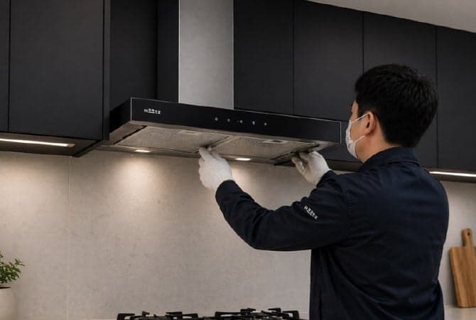 하츠, '홈케어서비스' 출시 "기름때 쌓인 주방 후드, 전문가가 관리"