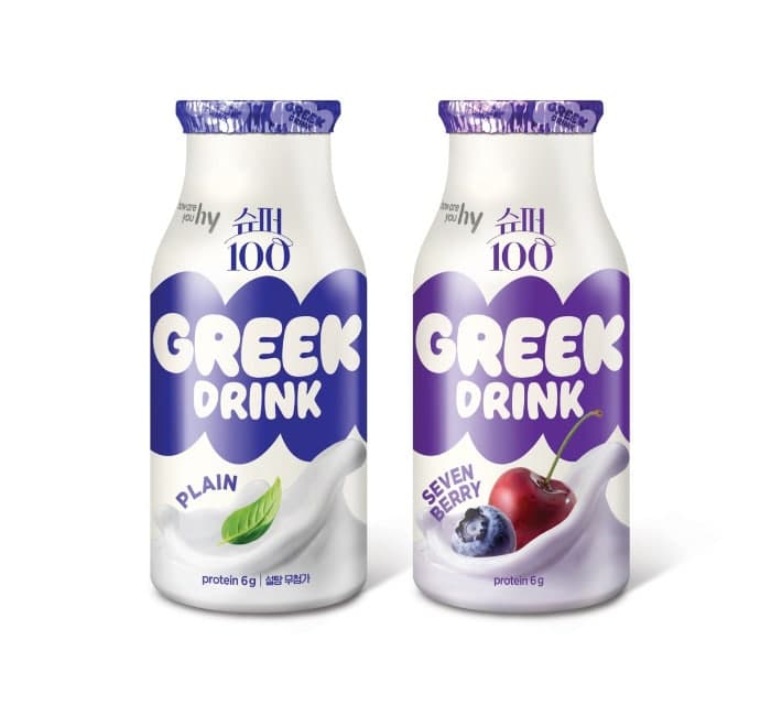 hy, "그래놀라 넣어 아침식사" 슈퍼100 그릭드링크 2종 출시