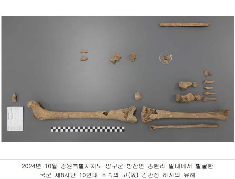 백석산 전투서 산화한 21세 국군 故김판성 하사, 75년 만에 가족 품으로 귀환