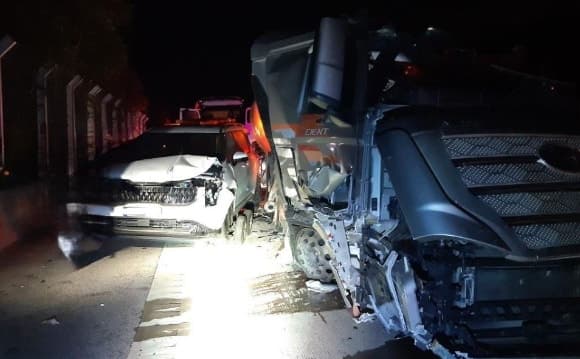 구미 상주영천고속도로 잇단 추돌사고로 1명 심정지, 3명 중경상 발생