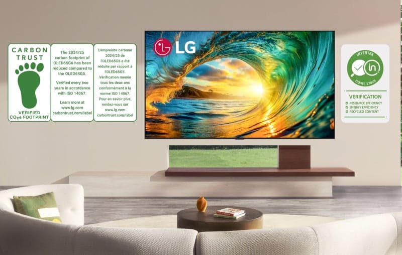 LG 올레드 TV, 6년 연속 '카본트러스트' 탄소발자국 인증…ESG 3관왕 달성