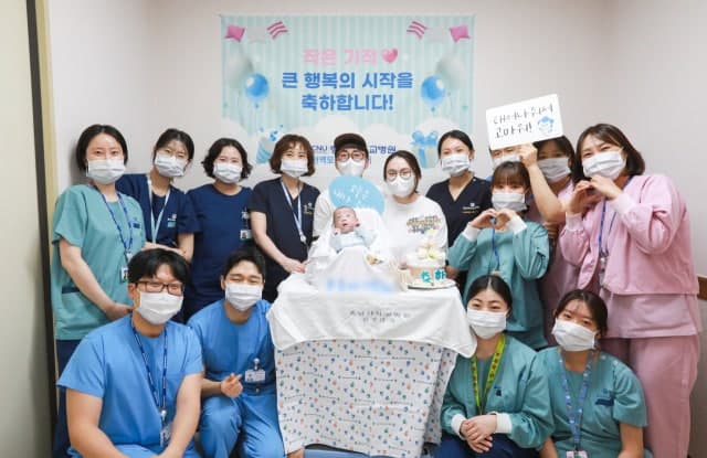 600g으로 태어난 23주 초미숙아, 충남대병원서 140일 만에 합병증 극복하고 건강하게 가족 품으로