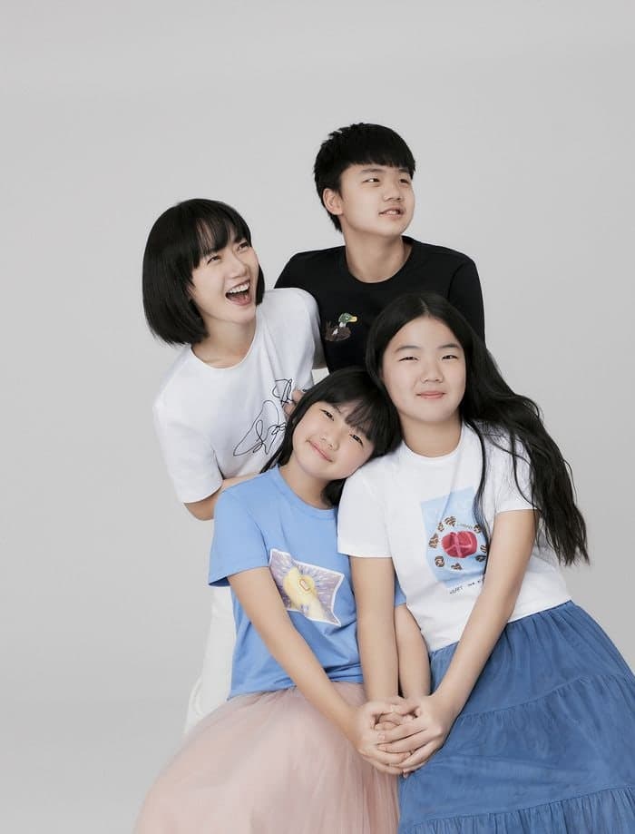 구호, 배두나와 '하트 포 아이' 캠페인 전개…조카들과 함께 그린 '하트' 담아