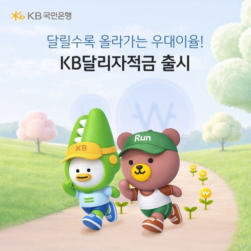 "달릴수록 우대이율 쌓인다"…KB국민은행, 연 최고 7.2% 'KB달리자적금' 출시