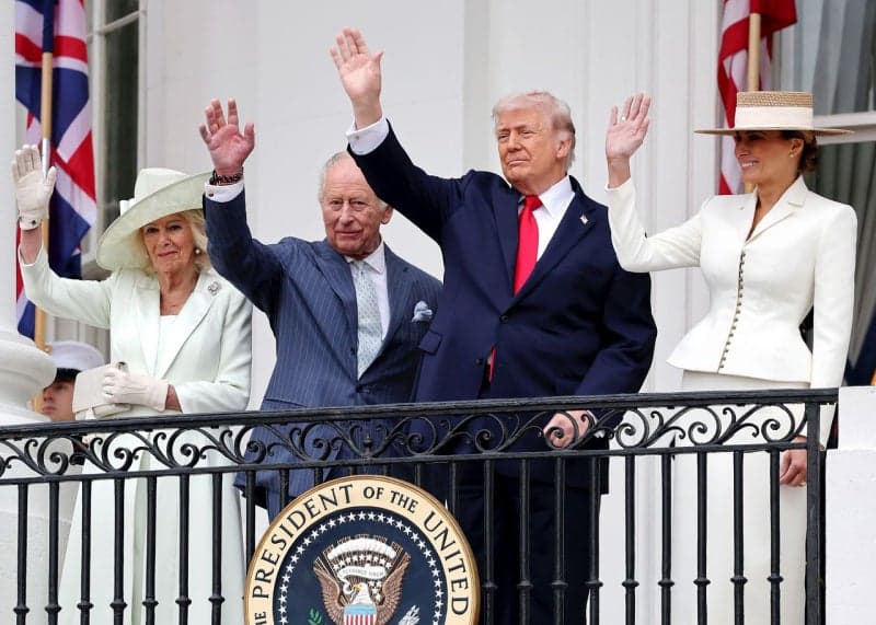 트럼프, 영국 국왕 환영식 "소중한 유대, 오래 지속" 강조하며 "우리는 같은 뿌리 공유"