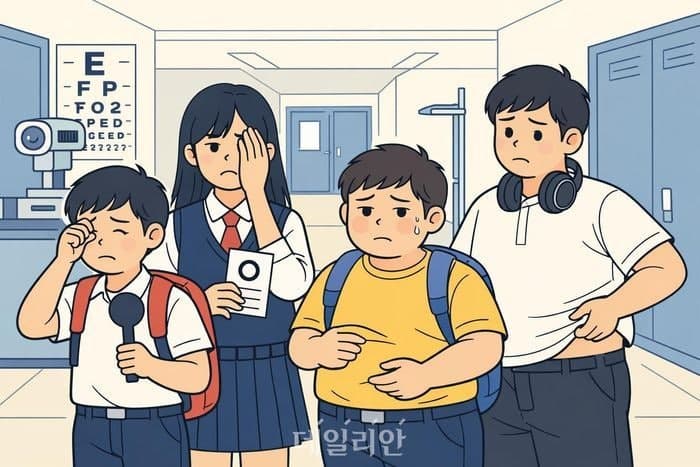 초중고생 10명 중 3명 비만, 시력도 나빠져…고1 평균키 男 173-女 161cm