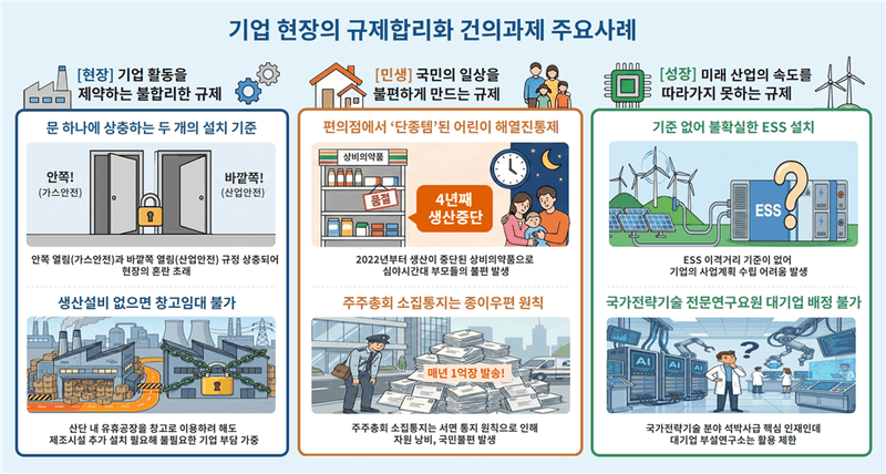 대한상의, "규정대로 했는데 위법?" 기업·민생 울리는 규제 139건 합리화 건의