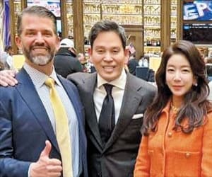 트럼프 장남 방한, 정용진 회장 부인 콘서트 참석