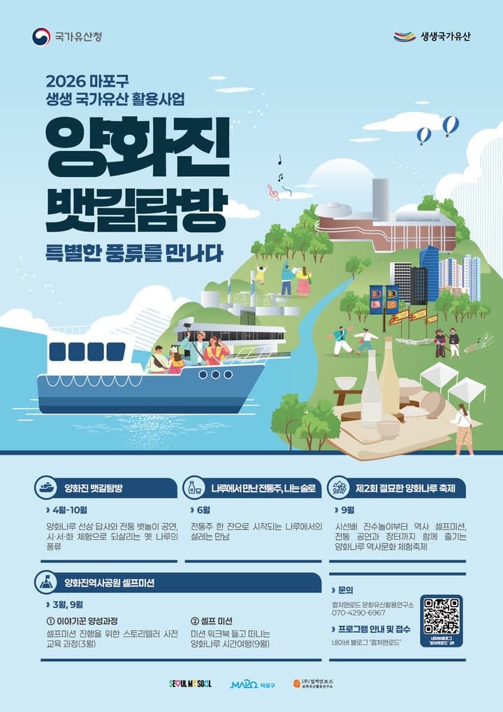 한강 위에서 만나는 옛 마포 이야기…마포구, "양화진 뱃길탐방 출항"