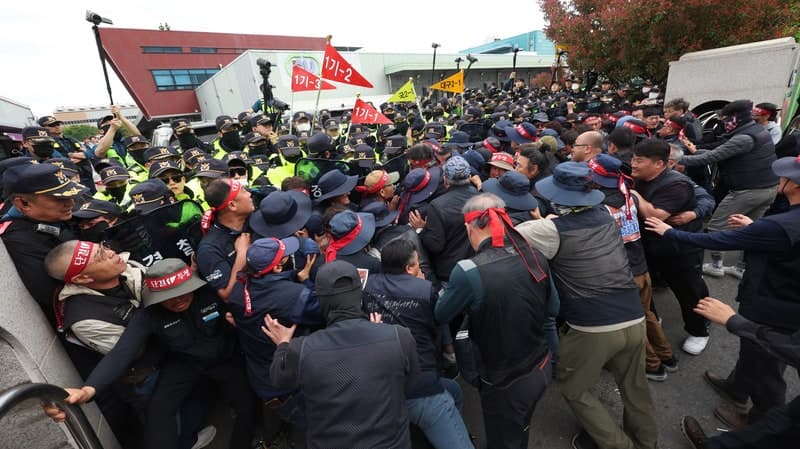 화물연대 집회현장 사망사고, 비조합원 '살인 혐의' 구속 송치