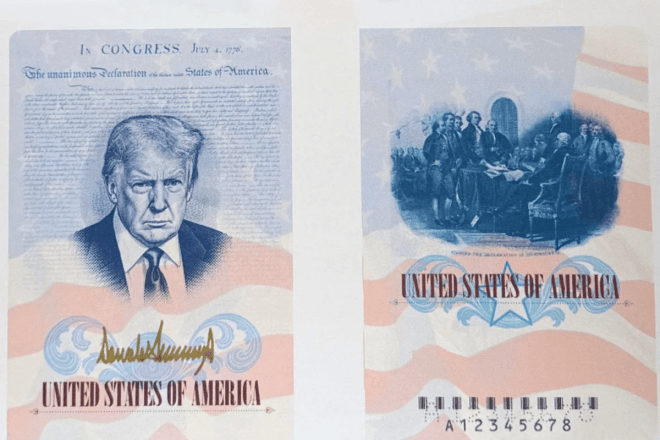 트럼프 얼굴, 미 여권에 첫 등장…건국 250주년 기념