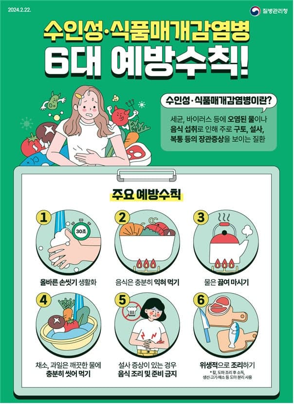 "단체모임 많은 가정의달, 콜레라·살모넬라감염증 등 주의"…질병청, 5월부터 비상방역 가동