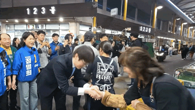 하정우 '악수 후 손털기' 논란에 국힘·한동훈 "유권자가 벌레냐" 협공