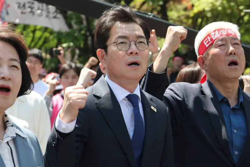 정원오, 한국노총대회서 노동표심 구애…“오세훈, 노동 갈라치기 중단” 공세