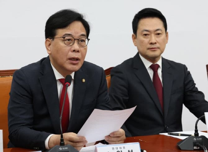 장동혁 "공소취소 특검 미친 짓" 송언석 "이재명의 사법 쿠데타" 직격