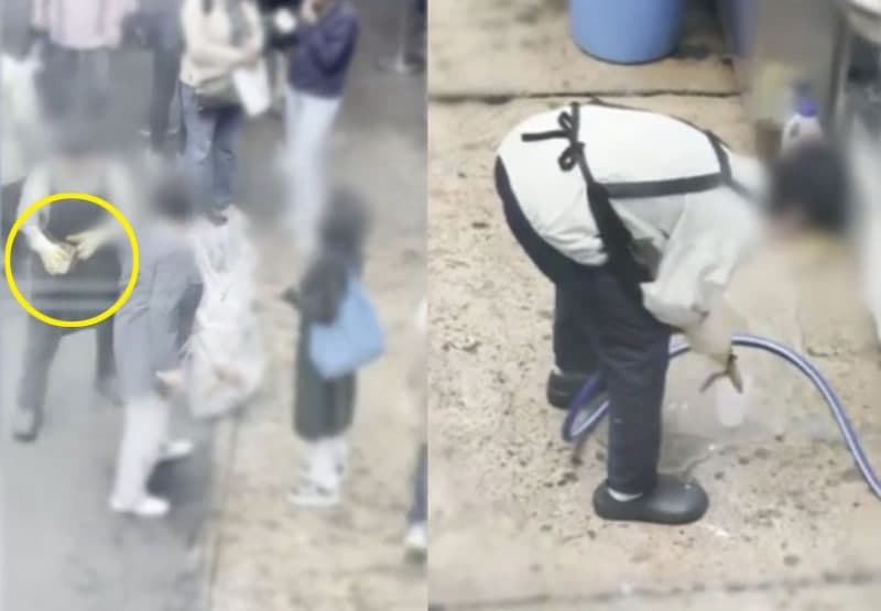 광장시장 또 '얼음 재사용' 논란…"쓰레기통서 꺼낸 얼음 씻어 생선 위에 올렸다"