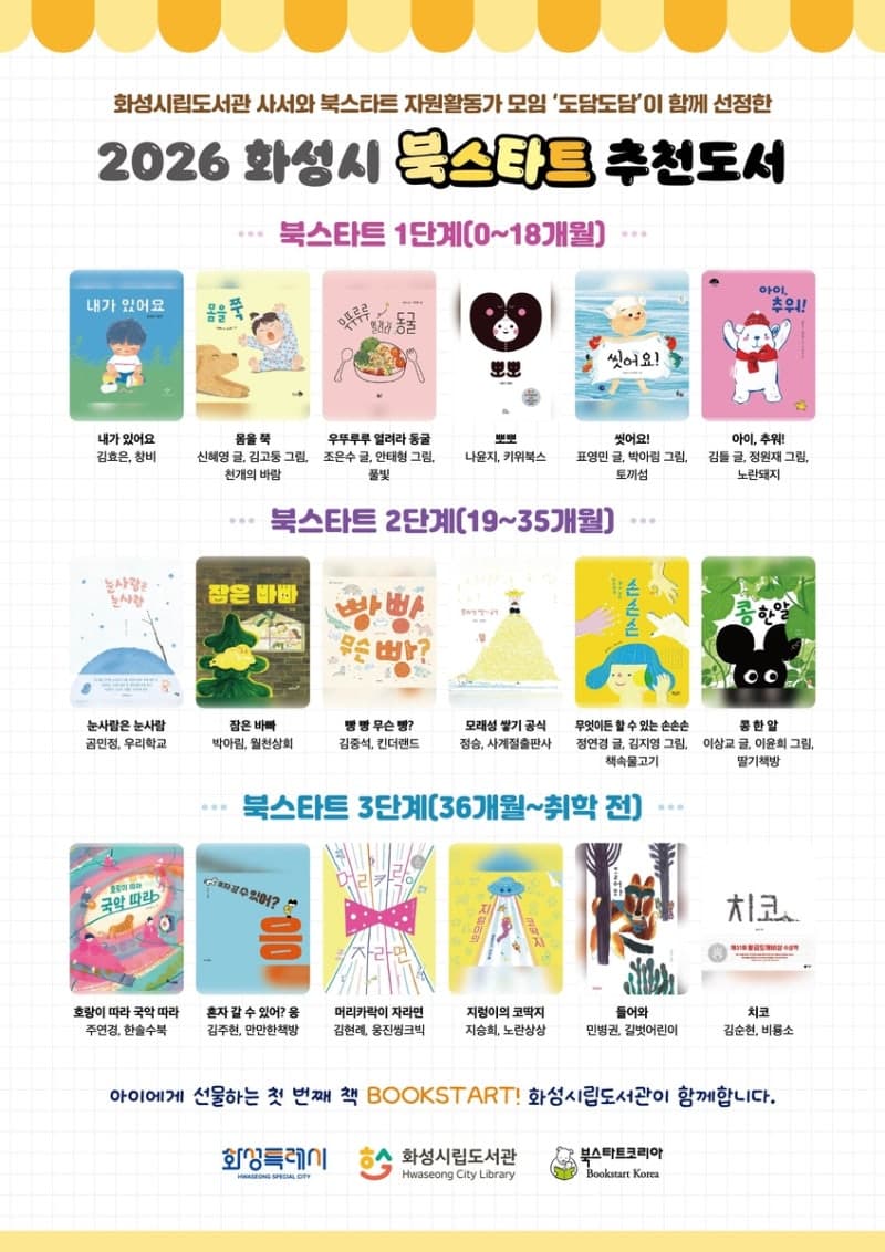 화성시, 취학 전 영유아들에게 '책꾸러미' 무료 배부