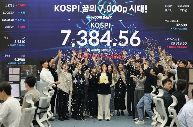 코스피 7400 시대 개막, AI 반도체 주도